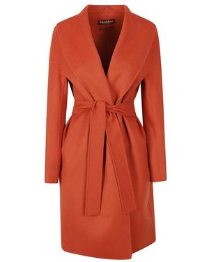 Max Mara Belted Coats - Rojo