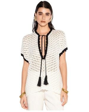 Akep V-Neck Knitwear - White