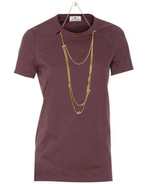 Elisabetta Franchi T-Shirts - Viola