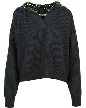 Jucca Pullover Mit Polokragen - Schwarz