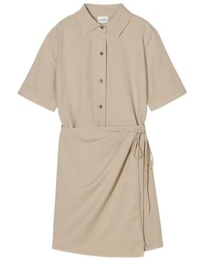 Closed Shirt Dresses - Natural