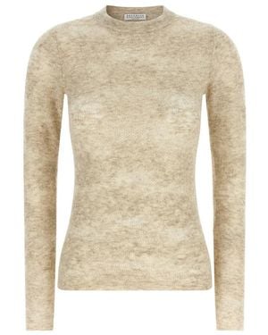 Brunello Cucinelli Round-Neck Knitwear - Natural