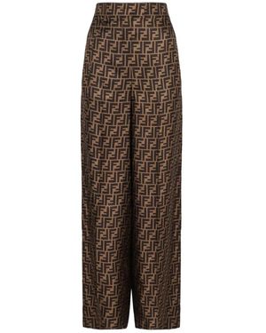 Fendi Wide Trousers - Bruin