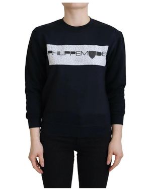 Philippe Model Stijlvolle Sweater Met Print - Zwart