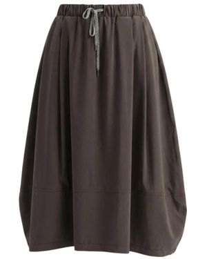 Gran Sasso Midi Jersey Rok - Bruin