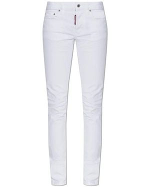 DSquared² Jeans ,Wit ,Tweed Super Skinny Jeans - Blauw
