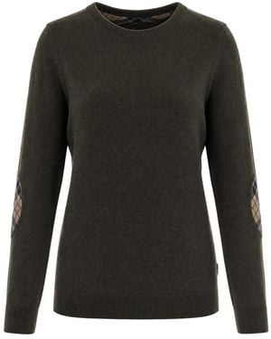 Barbour Truien & Vesten ,Groen ,Katoen Pendle Crew Knit - Zwart