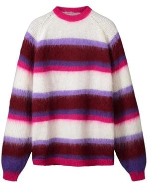 Pom Faye Gestreepte Pullover - Paars