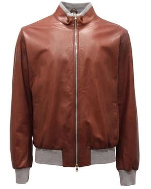 Barba Napoli Leather Jackets - Brown