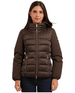 Yes-Zee Jassen ,Bruin ,Leer J045 M500 Korte Jas