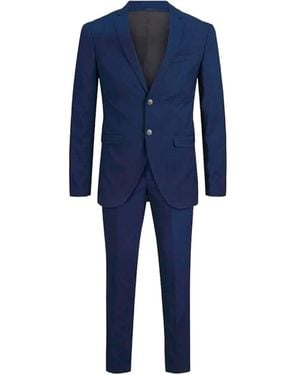 Jack & Jones Single Breasted Suits - Blue