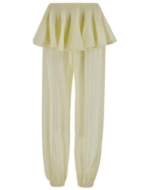 Alaïa Ausgestellte High-Waist Hose - Grün