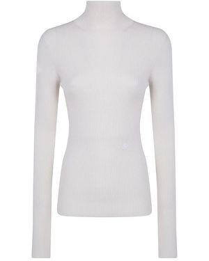 Patou Gerippter Rollkragenpullover - Weiß