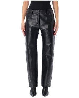Magda Butrym Leather Trousers - Negro