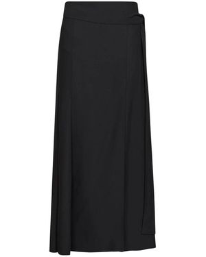 Studio Nicholson Rokken ,Zwart ,Wol Mile Knife Pleat Skirt
