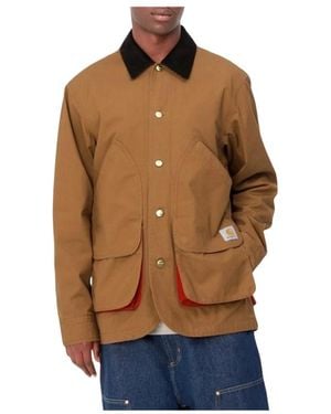 Carhartt Jassen ,Bruin ,Katoen Heston Jas - Oranje
