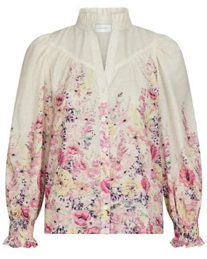 Neo Noir Blumenmuster Bluse - Pink
