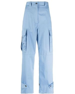 MSGM Straight Trousers - Azul
