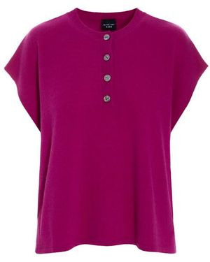 Bitte Kai Rand Zachte Kasjmier Gebreide Blouse - Paars