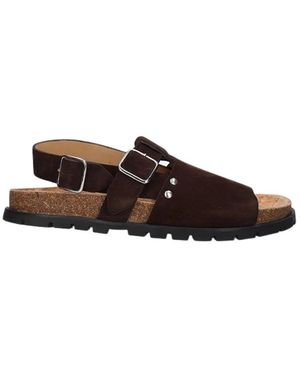 A.P.C. Schoenen ,Bruin ,Leer Noah Sandalen