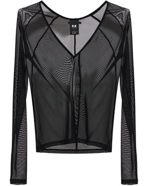 P.E Nation Long Sleeve Tops - Negro
