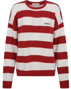 Fiorucci Zwarte Sweater Aw25 Alpaca Merino Mix - Rood