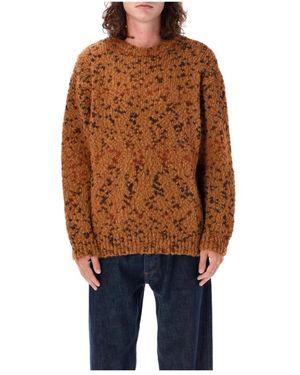 YMC Beiger melierter strickpullover aw24 - Braun