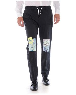 Daniele Alessandrini Slim-Fit Trousers - Blue