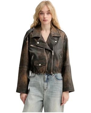 Gestuz Gzdiana Lederjacke - Schwarz