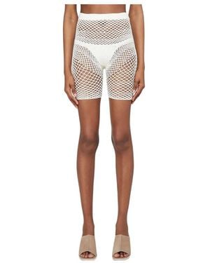 Isa Boulder Open-Gebreide Haakshorts - Wit