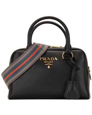 Prada Tassen ,Zwart ,Leer Crossbody Tas