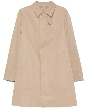 Mackintosh Single-Breasted Coats - Natural