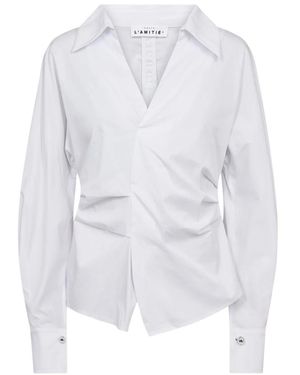 Haute L'Amitié Haute'Amitié, ,Overhemden ,Wit ,Katoen Bell Zip Ball Shirt