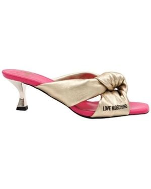 Love Moschino Heeled Mules - Rosa