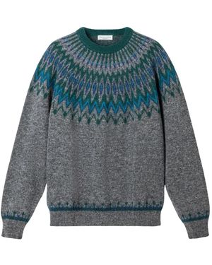 Roberto Collina Norwegian Jacquard Sweater - Grau