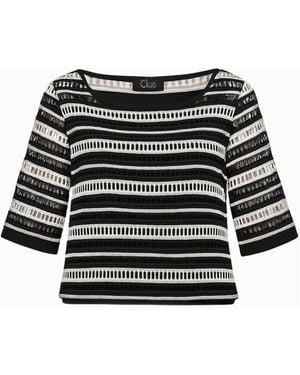 Clips Round-Neck Knitwear - Black