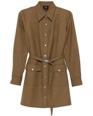 A.P.C. Shirt Dresses - Natural