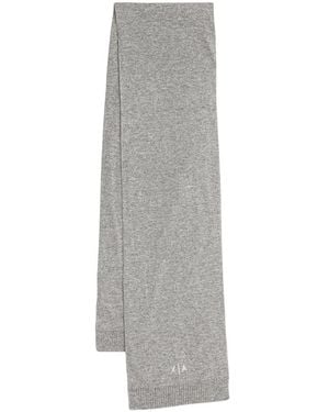 ARMANI EXCHANGE Logo-Geborduurd Sjaal - Grijs