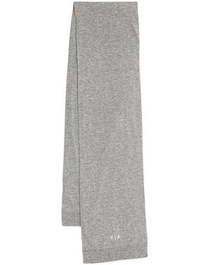 ARMANI EXCHANGE Logo-Stickerei Schal - Grau