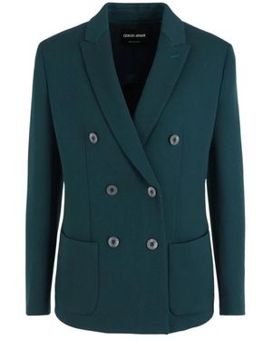 Giorgio Armani Verde lana giacca doppiopetto