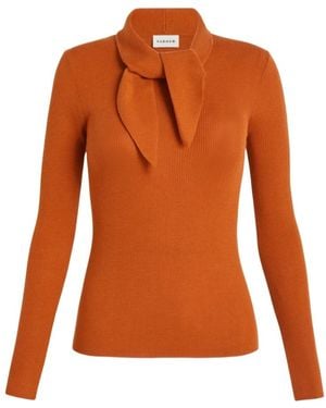 P.A.R.O.S.H. Strickpullover Mit Bandana - Orange
