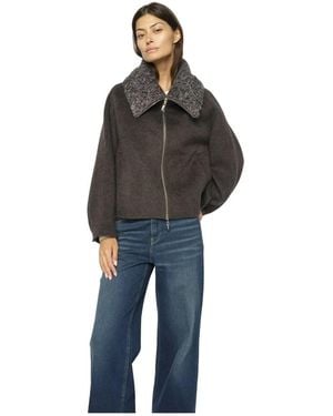 Mos Mosh Jassen ,Bruin ,Polyester Miley Jacket - Zwart