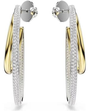 Swarovski Accessoires ,Grijs ,Hyperbola Hoop Oorbellen - Wit
