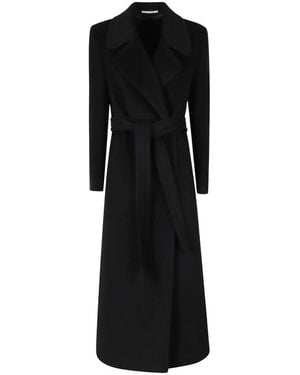 Tagliatore Belted Coats - Negro