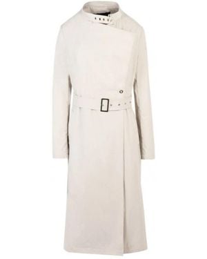 Emporio Armani Belted Coats - Natural