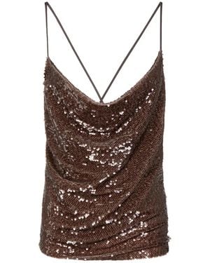 Gaelle Paris Sleeveless Tops - Brown