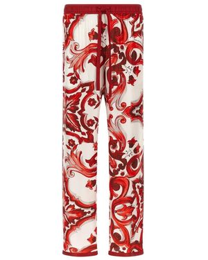 Dolce & Gabbana Wide Trousers - Red