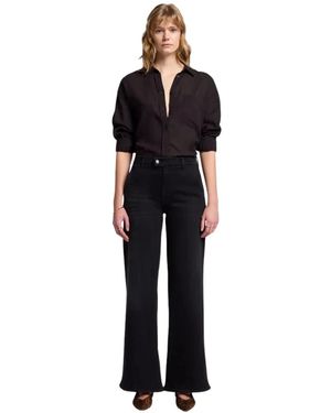 7 For All Mankind Wide Trousers - Black