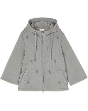 Oltre Scuba Jacket Met Sierjuwelen - Grijs