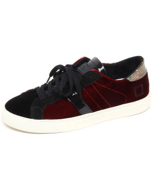 Date Schoenen ,Rood ,Leer Velvet Rode Schoen Model Newman